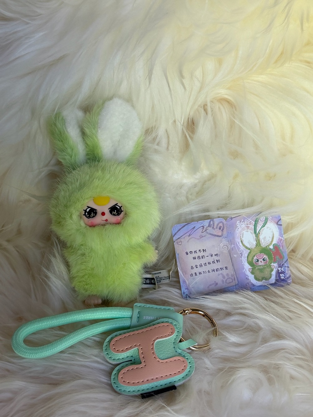 NIB Baby three super mini bunny letter H (special eyes)